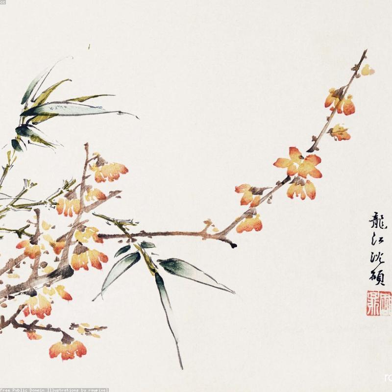 工笔花鸟册页
